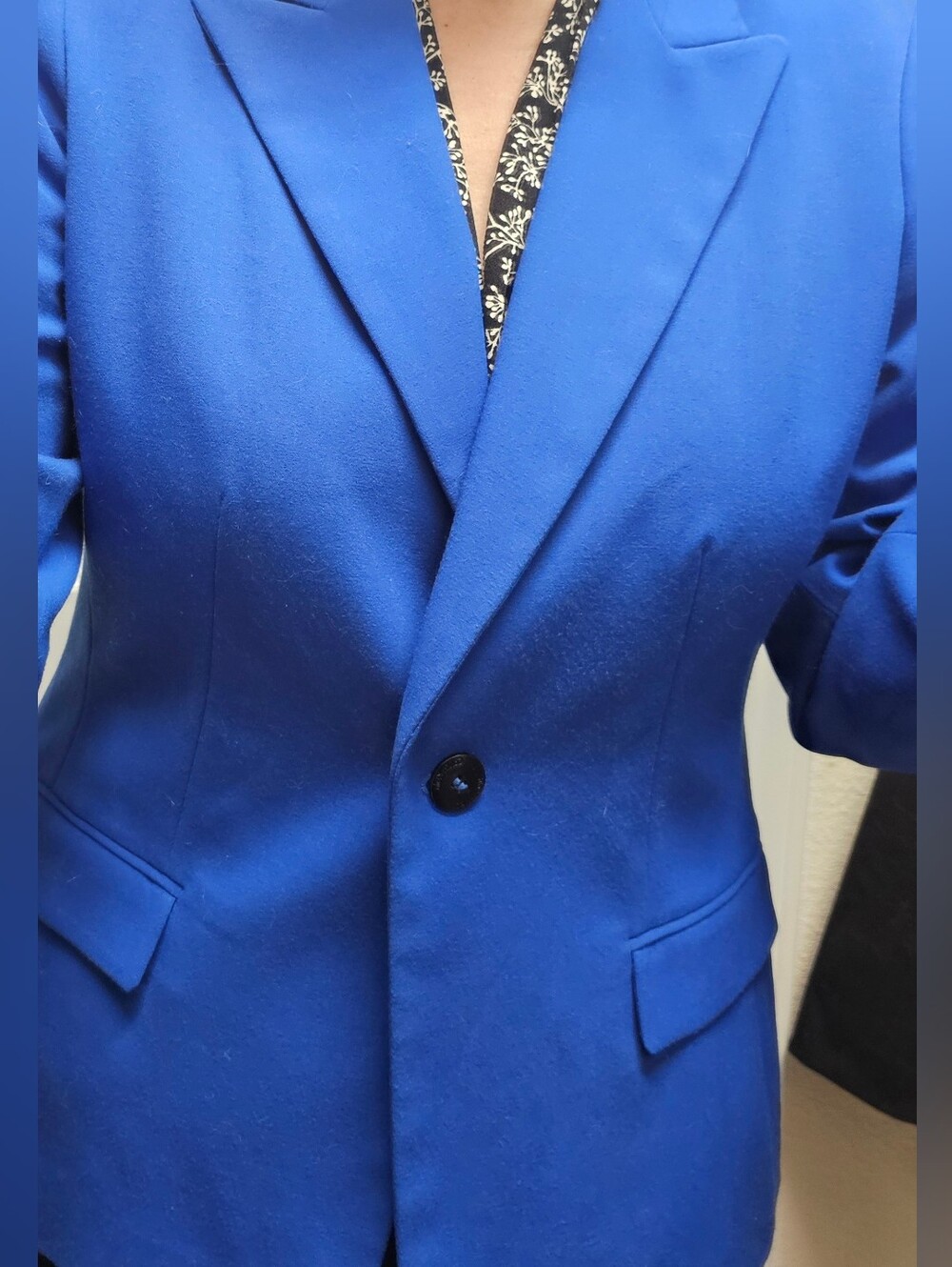 Calvin Klein Cobalt Blue Single-Button Women's Blazer